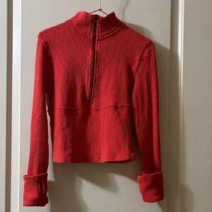 We The Free Red Long Sleeve Top